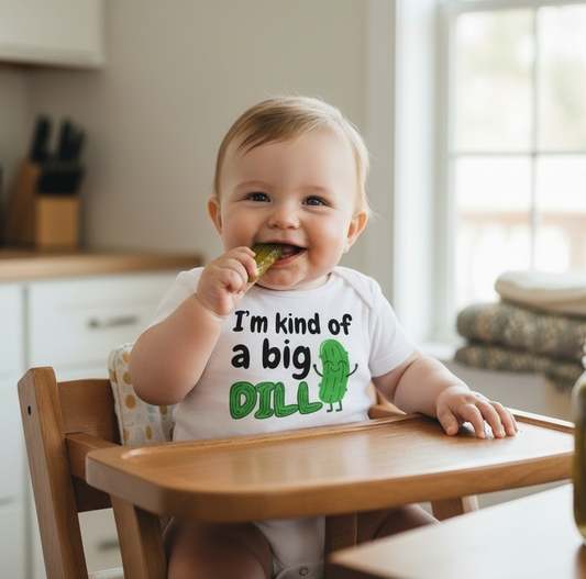 “I’m Kind of a Big Dill” Pickle Baby Onesie