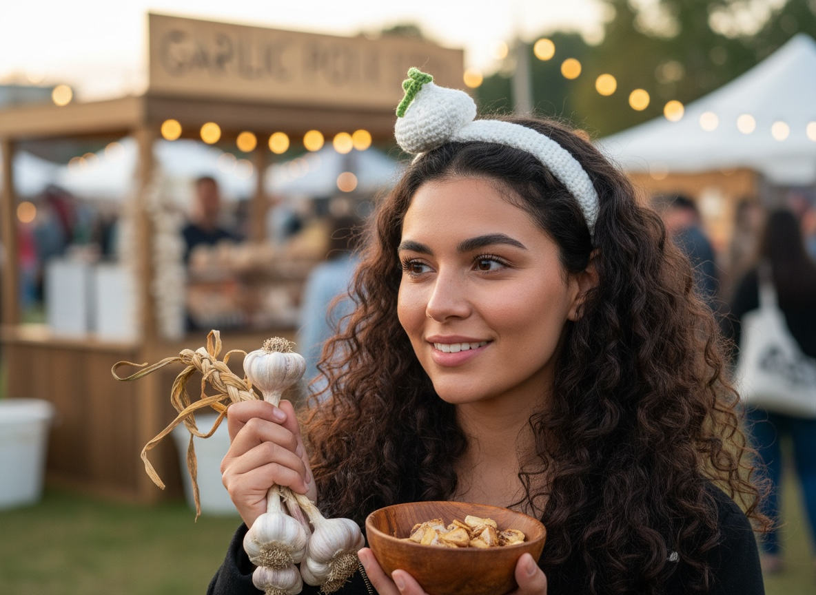 Crochet Single Garlic Bulb Headband