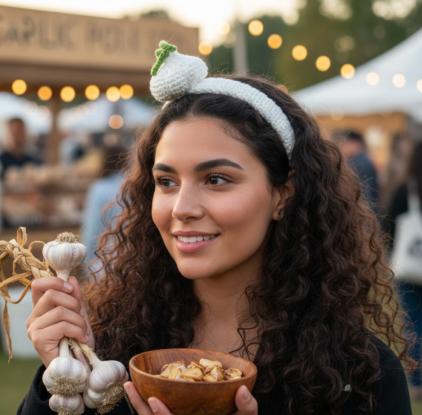 Crochet Single Garlic Bulb Headband
