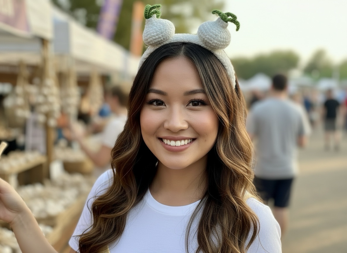 Crochet Double Garlic Bulb Headband
