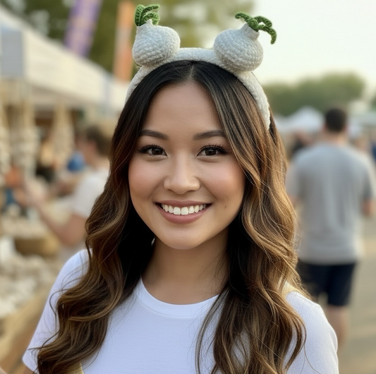 Crochet Double Garlic Bulb Headband